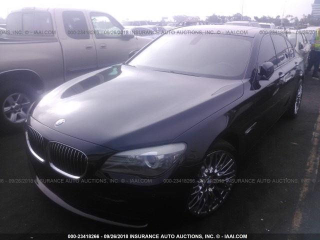 WBAKA8C53BCY36461 - 2011 BMW 750 I BLUE photo 2