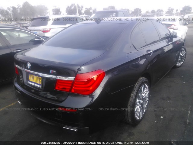 WBAKA8C53BCY36461 - 2011 BMW 750 I BLUE photo 4