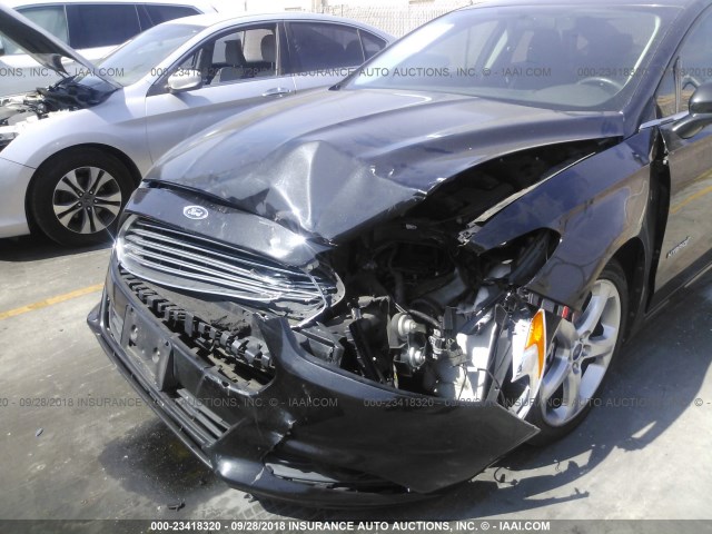 3FA6P0LU8DR208952 - 2013 FORD FUSION SE HYBRID BLACK photo 6