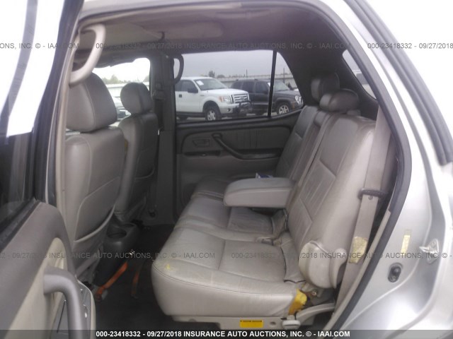 5TDZT38A52S067528 - 2002 TOYOTA SEQUOIA LIMITED SILVER photo 8