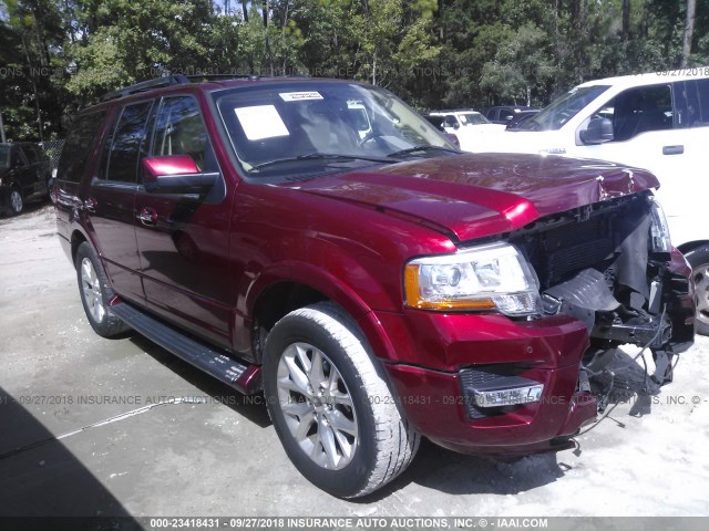 1FMJU1KT9HEA74257 - 2017 FORD EXPEDITION LIMITED MAROON photo 1
