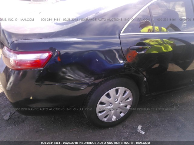 4T1BE46K98U197034 - 2008 TOYOTA CAMRY CE/LE/XLE/SE BLACK photo 6