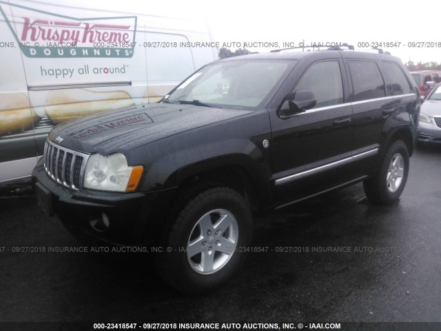 1J8HR682X7C537641 - 2007 JEEP GRAND CHEROKEE OVERLAND BLACK photo 2