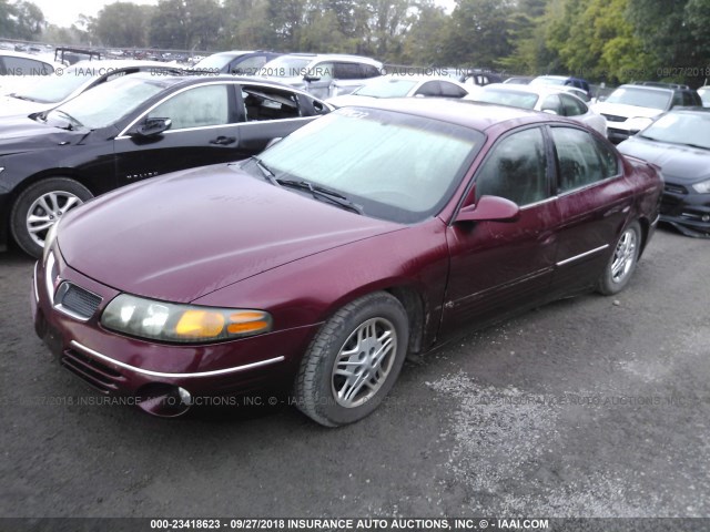 1G2HX54K814235381 - 2001 PONTIAC BONNEVILLE SE MAROON photo 2