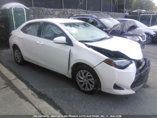 2T1BURHE7JC967939 - 2018 TOYOTA COROLLA L/LE/XLE/SE/XSE WHITE photo 1
