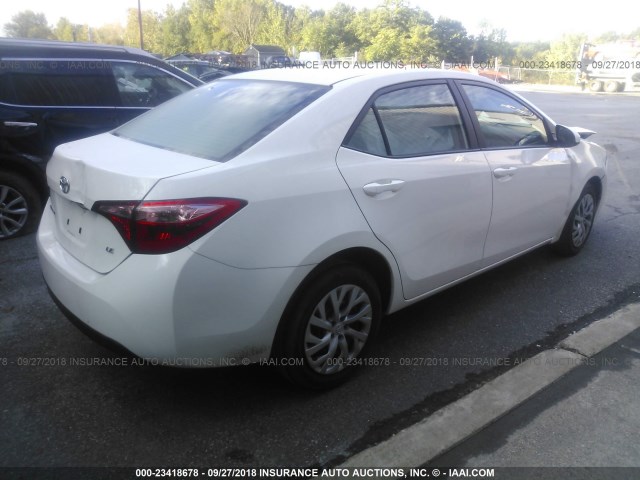 2T1BURHE7JC967939 - 2018 TOYOTA COROLLA L/LE/XLE/SE/XSE WHITE photo 4
