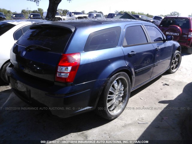 2D4FV47T76H374566 - 2006 DODGE MAGNUM SE BLUE photo 4