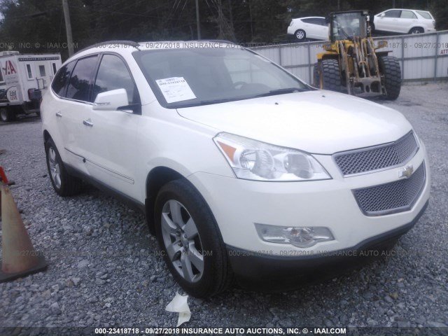 1GNKRLED0BJ250662 - 2011 CHEVROLET TRAVERSE LTZ WHITE photo 1