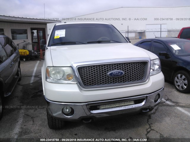 1FTPW14V47FB30945 - 2007 FORD F150 SUPERCREW WHITE photo 6