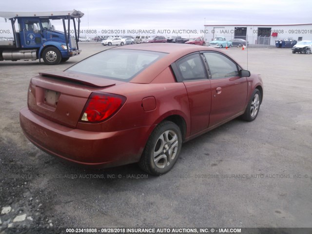 1G8AV12F33Z186558 - 2003 SATURN ION LEVEL 3 ORANGE photo 4