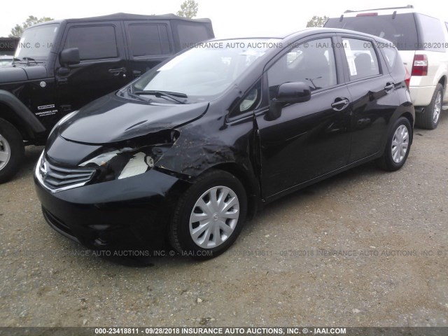 3N1CE2CP2EL408919 - 2014 NISSAN VERSA NOTE S/S PLUS/SV/SL BLACK photo 2