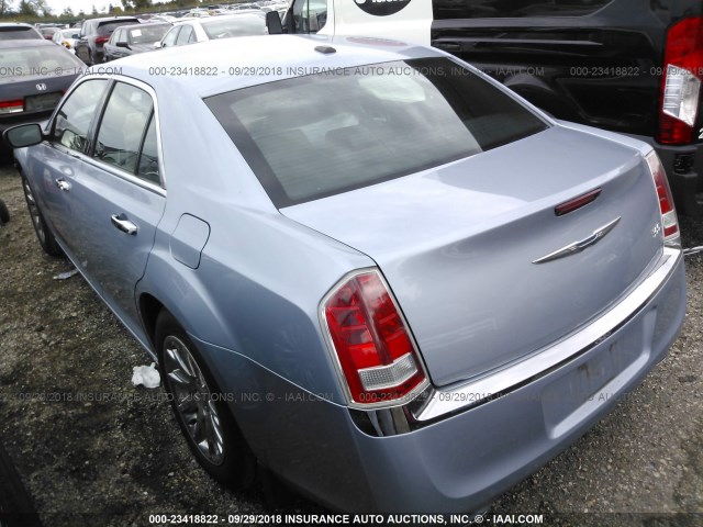 2C3CCACG6CH166966 - 2012 CHRYSLER 300 LIMITED BLUE photo 3