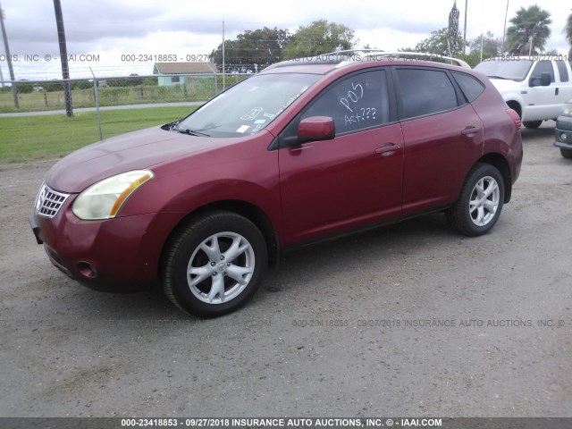 JN8AS58T88W016535 - 2008 NISSAN ROGUE S/SL RED photo 2