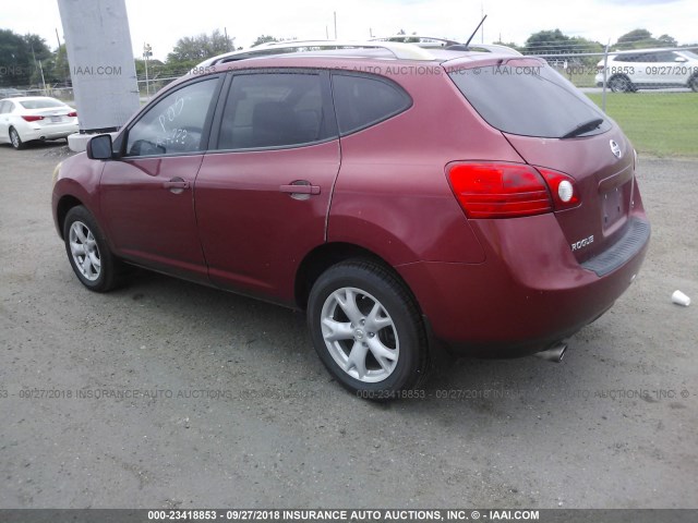 JN8AS58T88W016535 - 2008 NISSAN ROGUE S/SL RED photo 3
