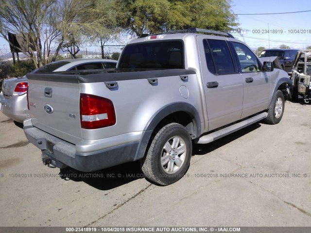 1FMEU51K17UA26077 - 2007 FORD EXPLORER SPORT TR XLT SILVER photo 4