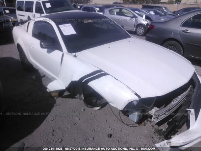 1ZVFT80N555107483 - 2005 FORD MUSTANG WHITE photo 1