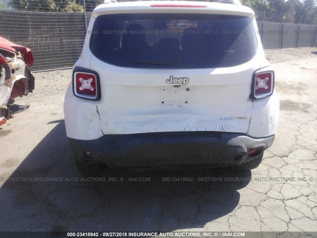 ZACCJADT6FPC11209 - 2015 JEEP RENEGADE LIMITED WHITE photo 6