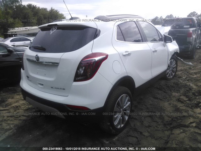 KL4CJASB6JB579476 - 2018 BUICK ENCORE PREFERRED WHITE photo 4