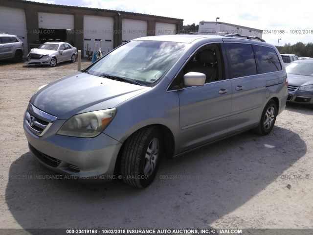 5FNRL38625B136020 - 2005 HONDA ODYSSEY EXL SILVER photo 2