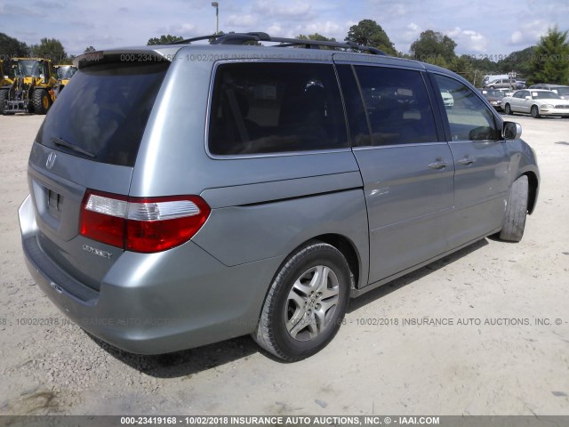 5FNRL38625B136020 - 2005 HONDA ODYSSEY EXL SILVER photo 4