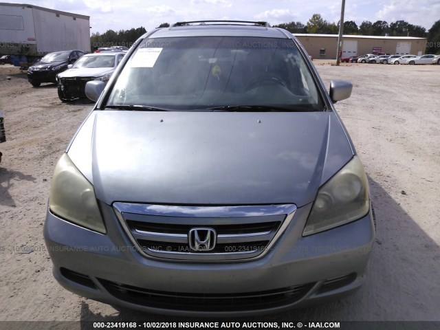 5FNRL38625B136020 - 2005 HONDA ODYSSEY EXL SILVER photo 6