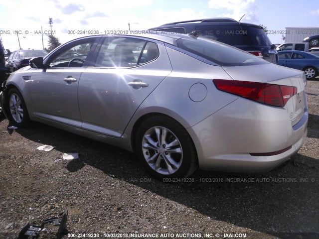 5XXGN4A77DG229816 - 2013 KIA OPTIMA EX GRAY photo 3