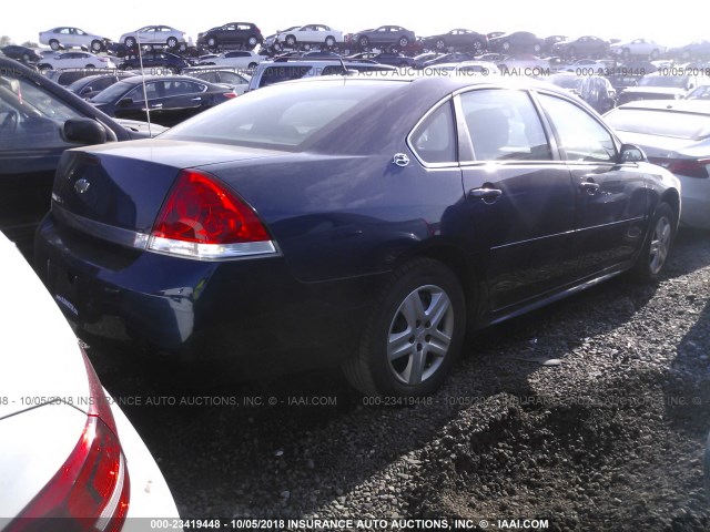 2G1WB57N891243469 - 2009 CHEVROLET IMPALA LS BLUE photo 4