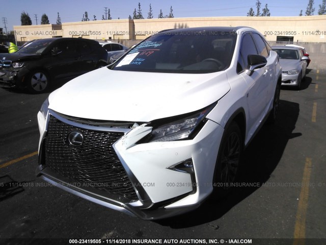 2T2BZMCA9HC125358 - 2017 LEXUS RX 350/BASE/F SPORT WHITE photo 2