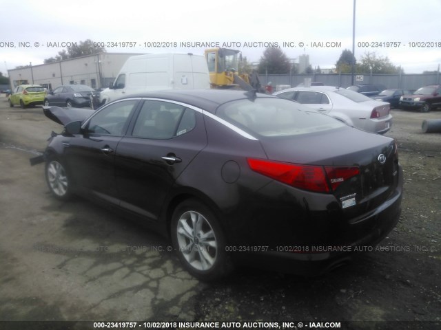 KNAGN4A74B5102987 - 2011 KIA OPTIMA EX/SX BROWN photo 3