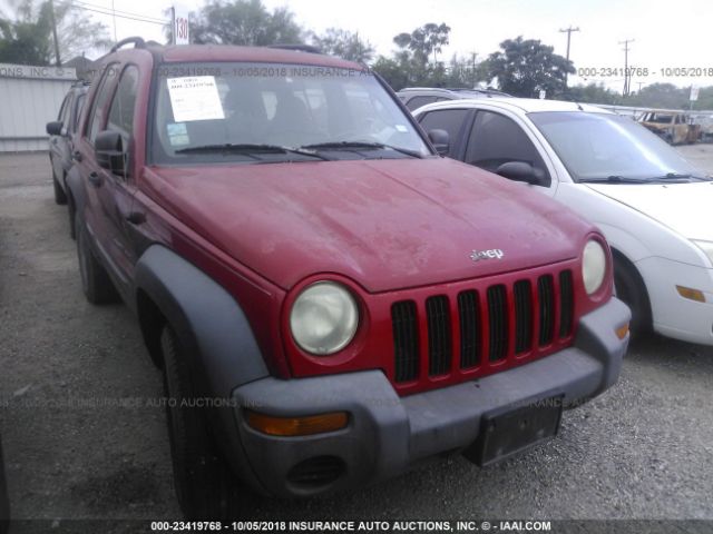 1J4GK48K12W358112 - 2002 JEEP LIBERTY SPORT წითელი ფოტო 1