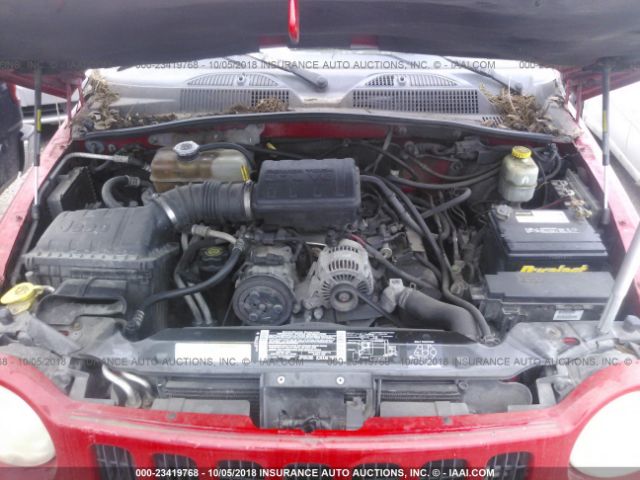 1J4GK48K12W358112 - 2002 JEEP LIBERTY SPORT წითელი ფოტო 10