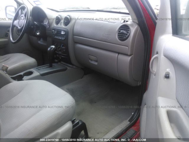 1J4GK48K12W358112 - 2002 JEEP LIBERTY SPORT წითელი ფოტო 5