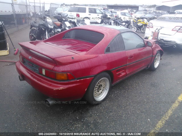 JT2SW21N5M0004007 - 1991 TOYOTA MR2 SPORT ROOF RED photo 4