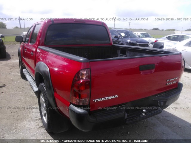 3TMJU62N76M012706 - 2006 TOYOTA TACOMA DOUBLE CAB PRERUNNER RED photo 3