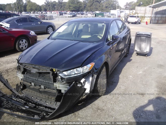 1FA6P0HD6E5355221 - 2014 FORD FUSION SE BLACK photo 2