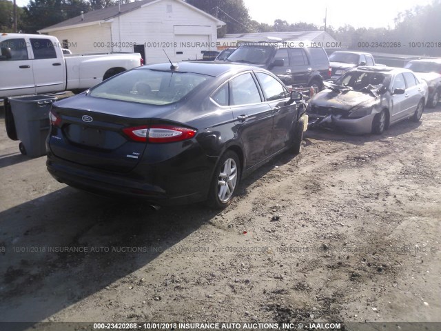 1FA6P0HD6E5355221 - 2014 FORD FUSION SE BLACK photo 4