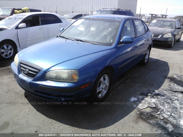 KMHDN56D76U199460 - 2006 HYUNDAI ELANTRA GLS/GT/LIMITED BLUE photo 2