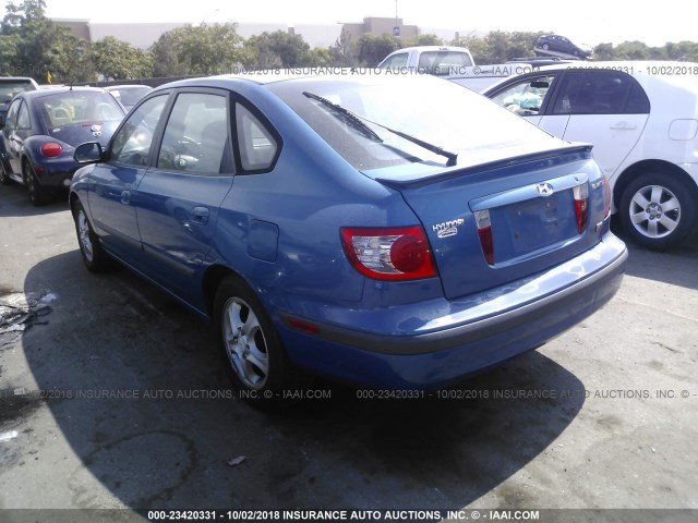 KMHDN56D76U199460 - 2006 HYUNDAI ELANTRA GLS/GT/LIMITED BLUE photo 3