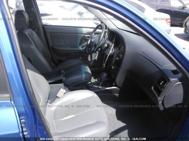 KMHDN56D76U199460 - 2006 HYUNDAI ELANTRA GLS/GT/LIMITED BLUE photo 5