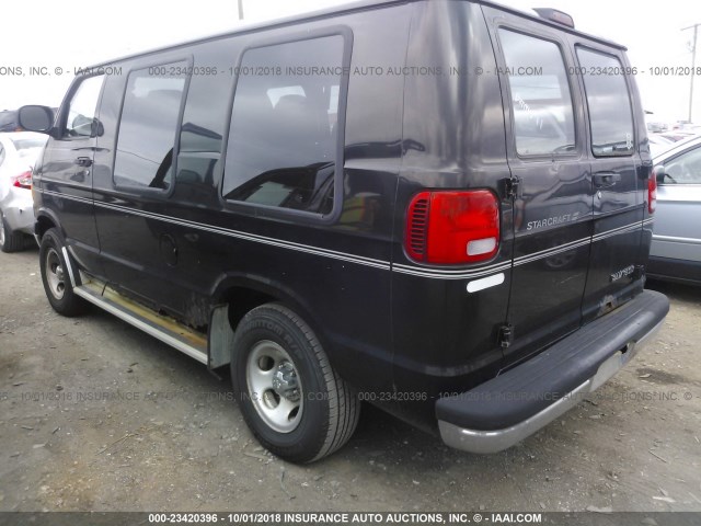 2B6HB11X72K117577 - 2002 DODGE RAM VAN B1500 BLACK photo 3