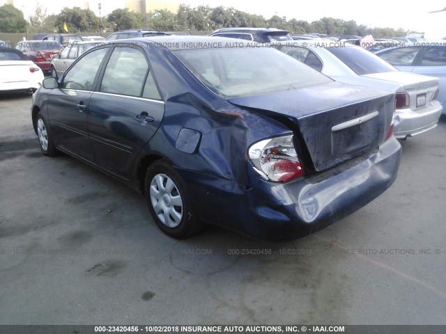 4T1BE32K63U164744 - 2003 TOYOTA CAMRY LE/XLE/SE Көк фото 3