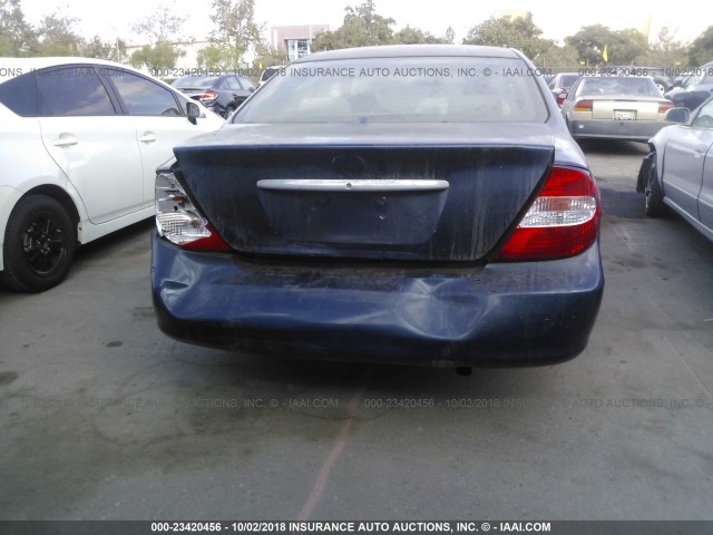 4T1BE32K63U164744 - 2003 TOYOTA CAMRY LE/XLE/SE Көк фото 6