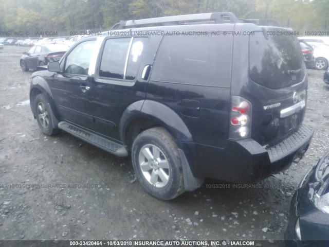 5N1AR18B88C612085 - 2008 NISSAN PATHFINDER S/LE/SE BLACK photo 3