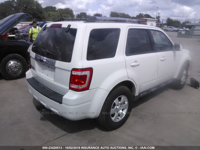 1FMCU04G89KB35166 - 2009 FORD ESCAPE LIMITED WHITE photo 4