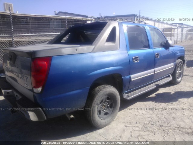 3GNEC13T33G261218 - 2003 CHEVROLET AVALANCHE C1500 BLUE photo 4