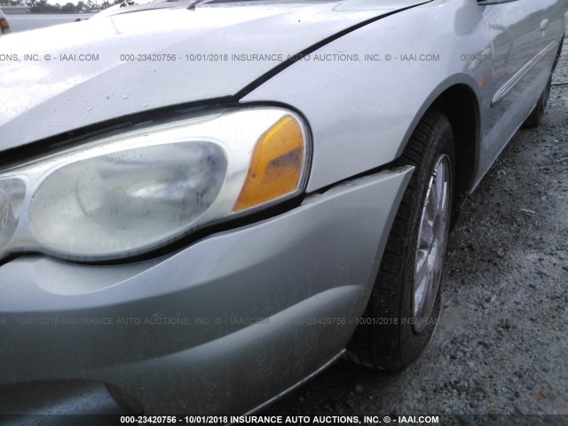 1C3EL65R45N631307 - 2005 CHRYSLER SEBRING LIMITED SILVER photo 6