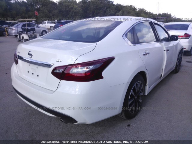 1N4AL3AP3JC180928 - 2018 NISSAN ALTIMA 2.5/S/SV/SL/SR WHITE photo 4