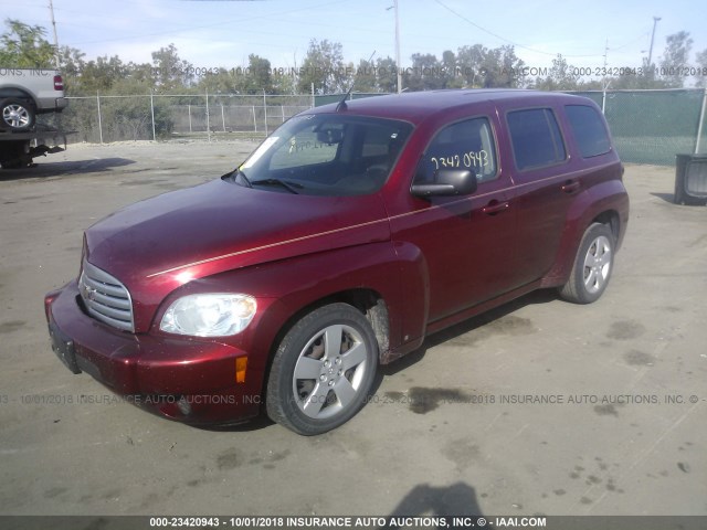 3GNCA13B89S583394 - 2009 CHEVROLET HHR LS წითელი ფოტო 2