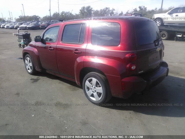 3GNCA13B89S583394 - 2009 CHEVROLET HHR LS წითელი ფოტო 3