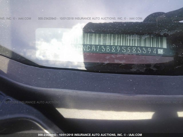 3GNCA13B89S583394 - 2009 CHEVROLET HHR LS წითელი ფოტო 9